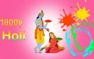 Radha Krishna Happy Holi Image