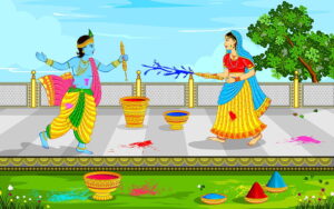 Radha Krishna Happy Holi Image