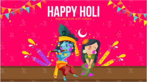 Radha Krishna Happy Holi Image