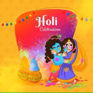 Radha Krishna Happy Holi Image