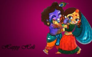 Radha Krishna Happy Holi Image